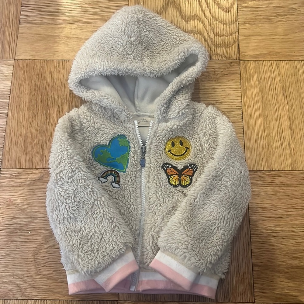 Miki Miette Sherpa bomber jacket/hoodie